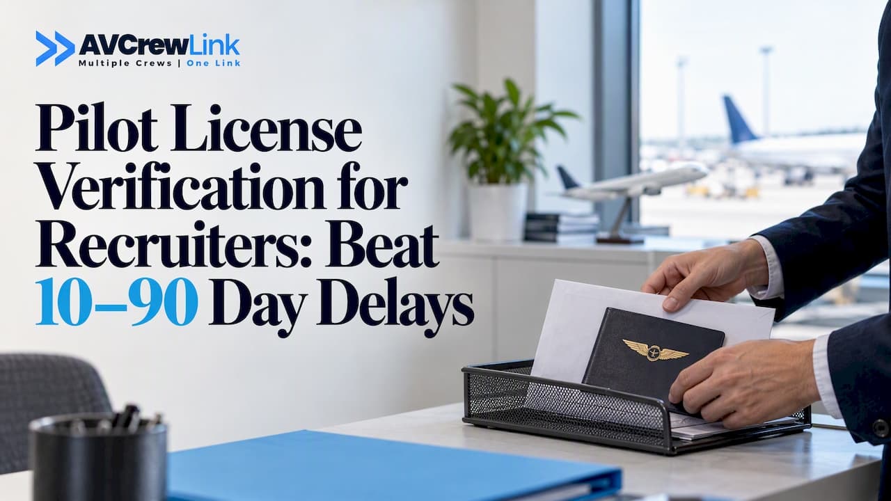 Pilot License Verification for Recruiters: Beat 10–90 Day Delays